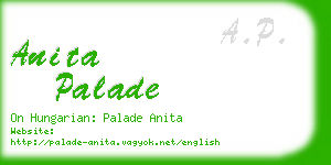 anita palade business card